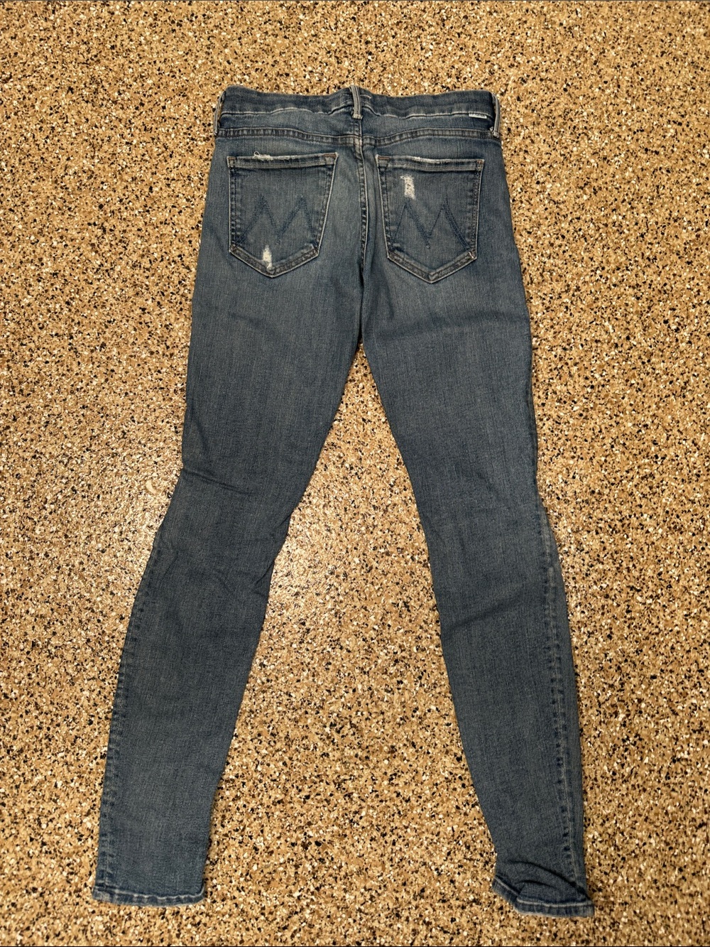 MOTHER Two-Tone Blue 'The Looker' Denim Jeans - Picture 3 of 9